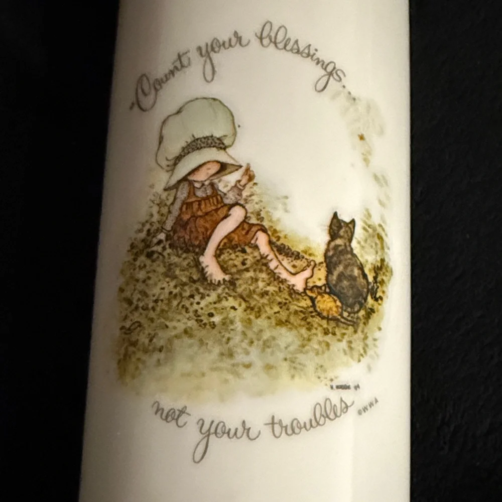 Holly Hobbie White Ceramic Vase